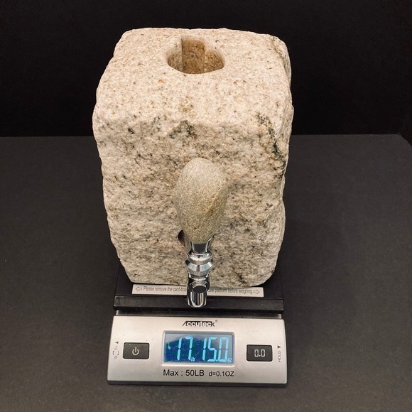 Funky Rock Designs Granite Stone & Stainless Steel Tap Beverage Liquor Dispenser - Picture 14 of 14